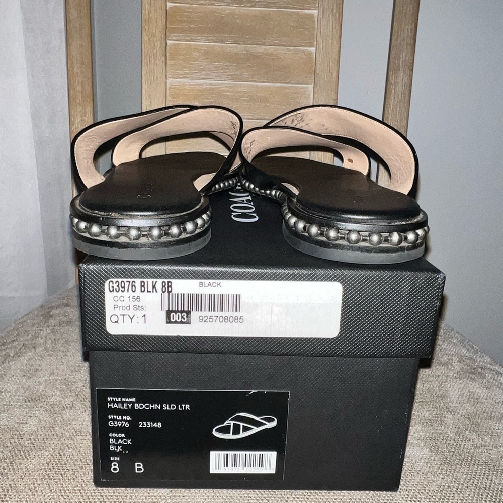 Coach Hailey Leather Sandal Size 8 - Picture 5 of 5